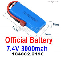 Wltoys 104072 Upgrade Parts 7.4V 3000mah Battery Packs,1pcs.
